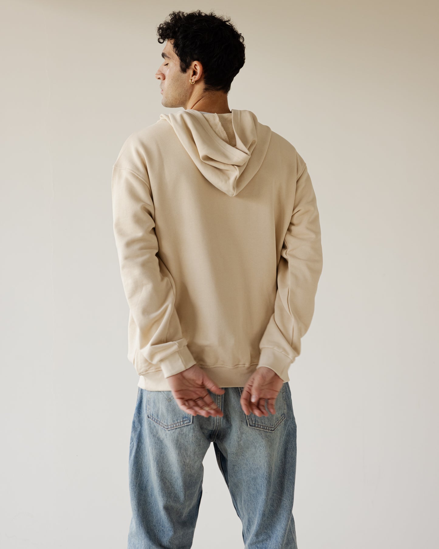 Hefty Beige Hoodie