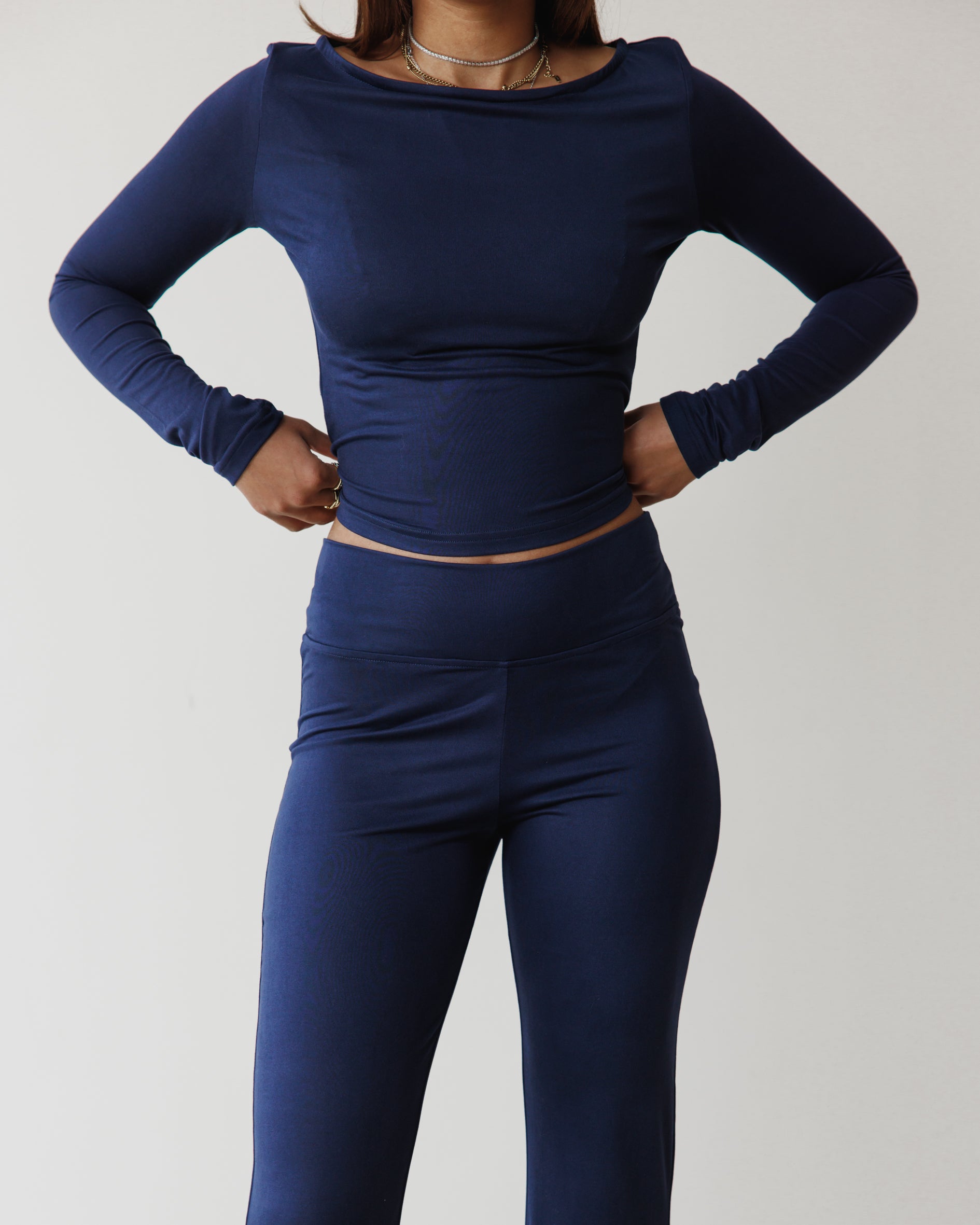 Victorian Flare Navy Pants