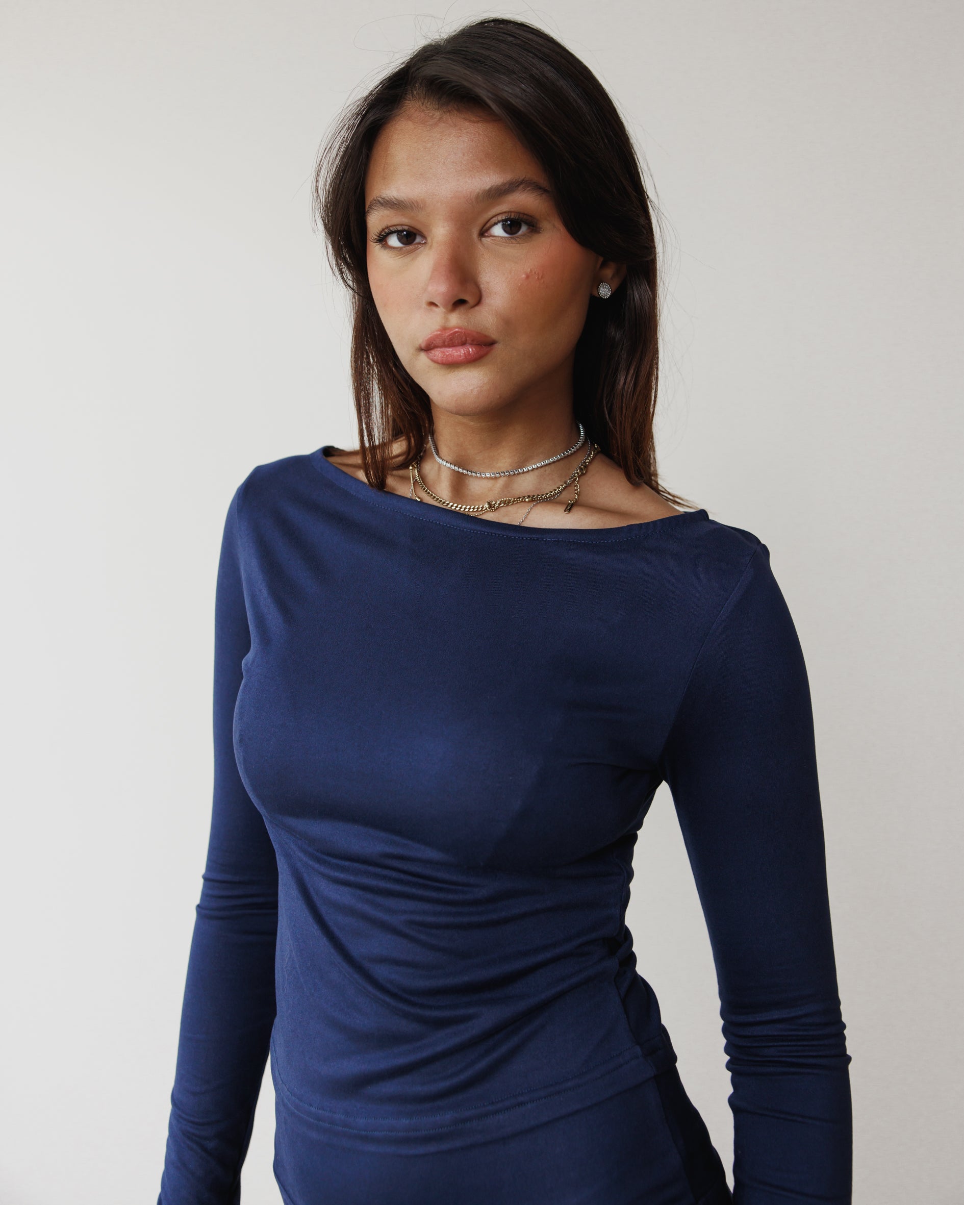 Victorian Classic Navy Top