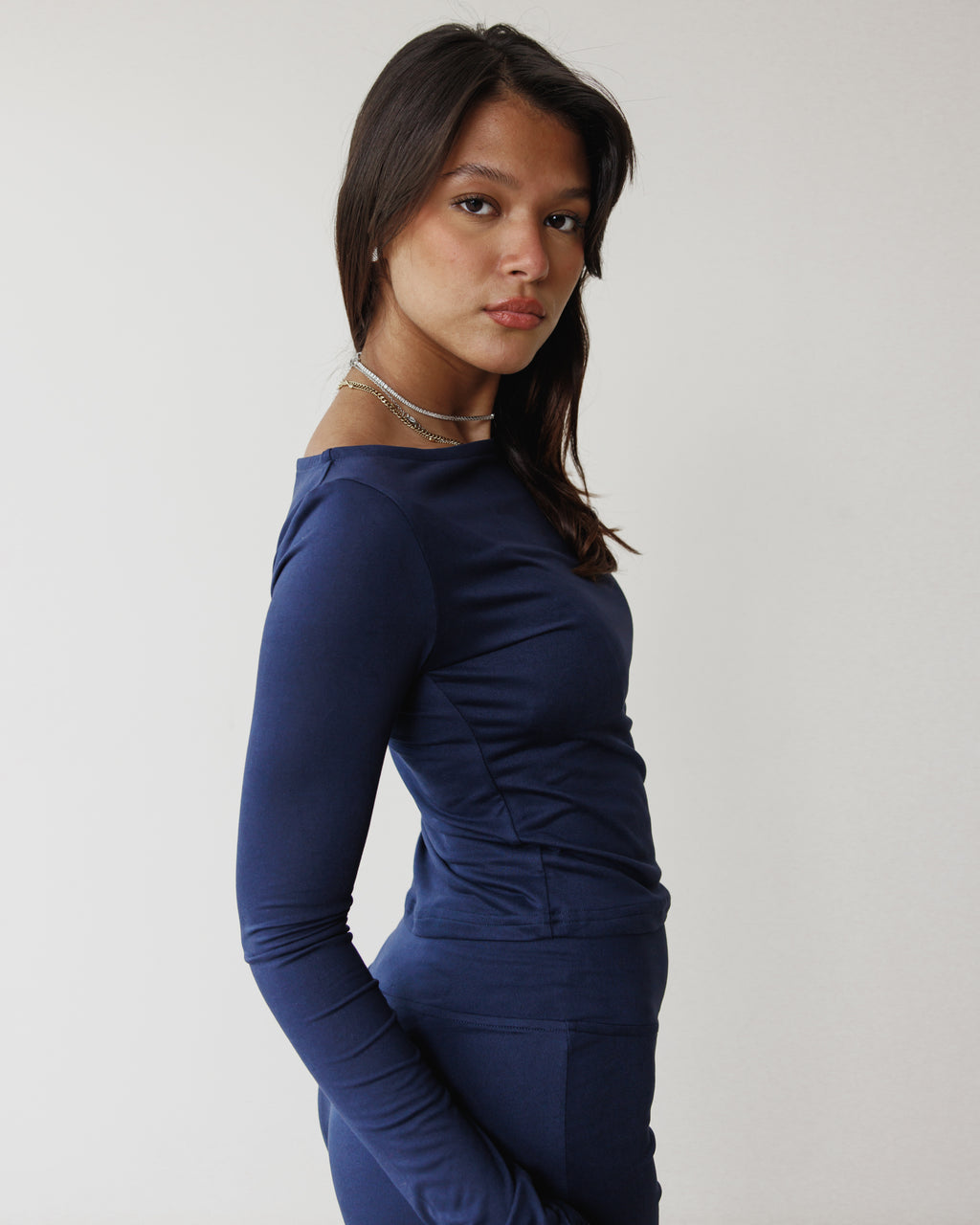 Victorian Classic Navy Top