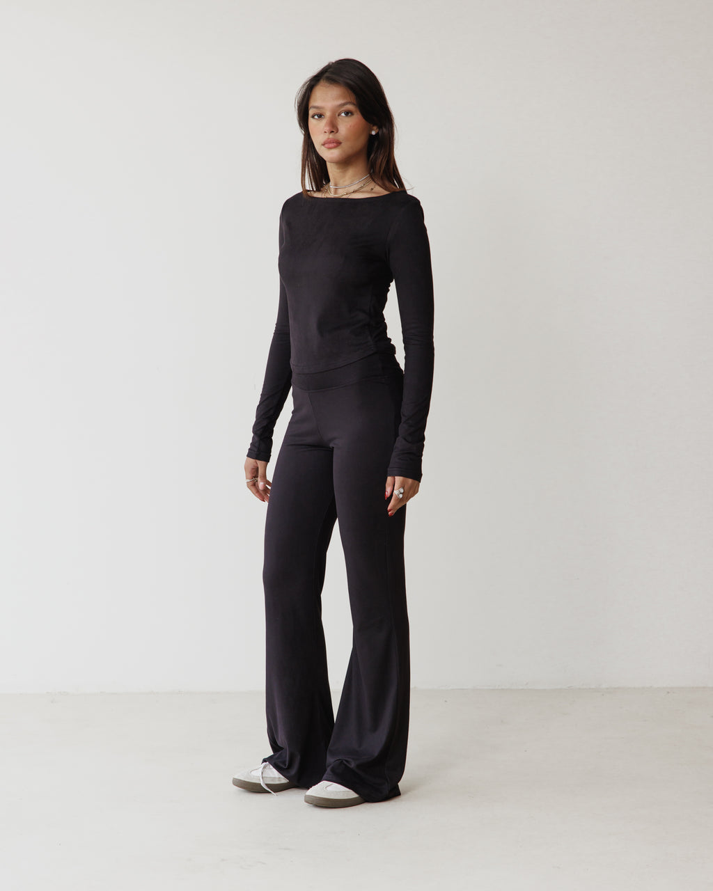 Victorian Flare Black Pants