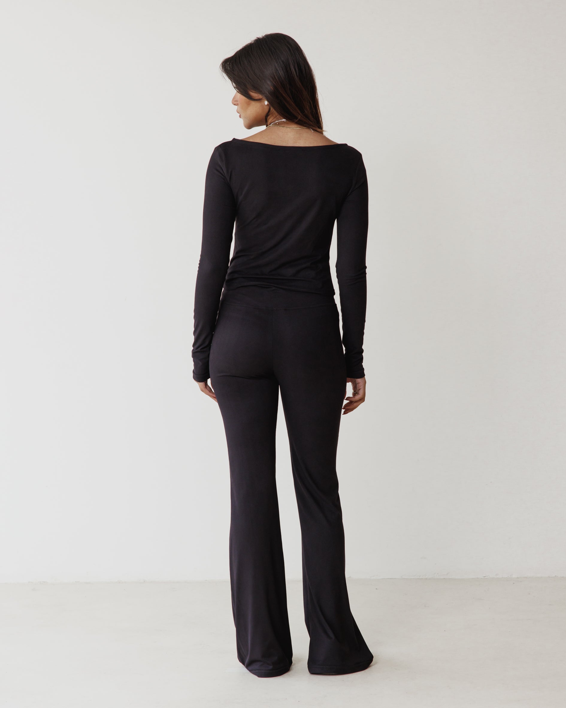 Victorian Flare Black Pants