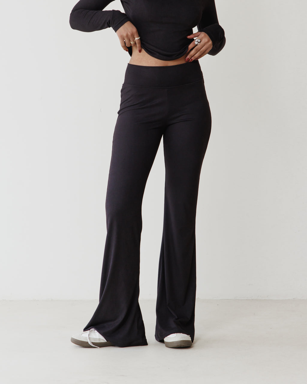 Victorian Flare Black Pants