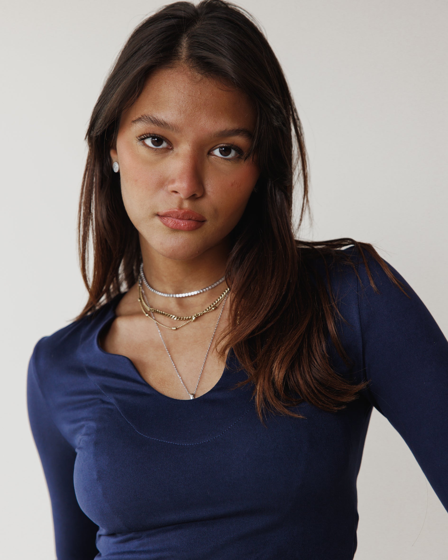 Victorian Grace Navy Top