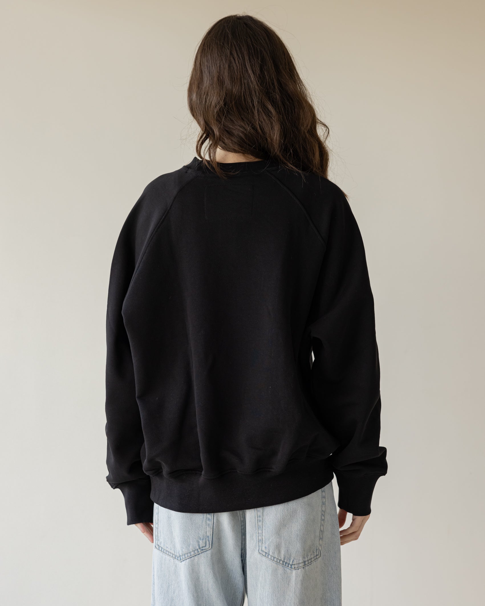Hefty Black Crewneck