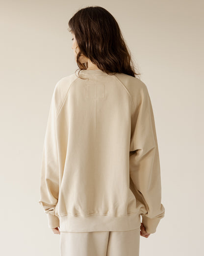 Beige Hefty Crewneck