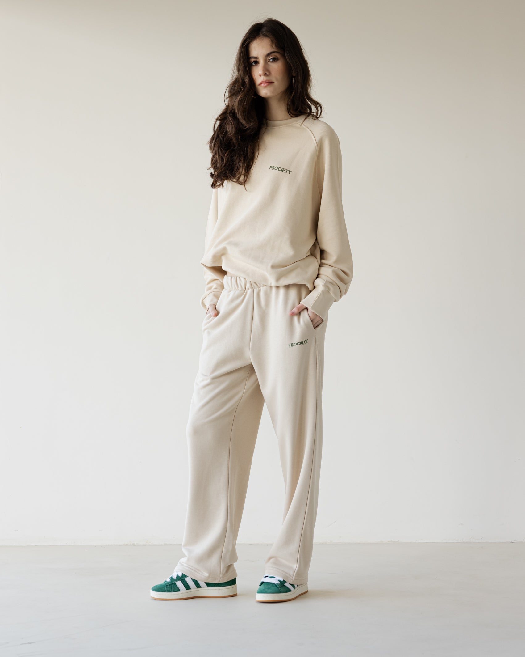 Hefty Beige Female Sweatpants
