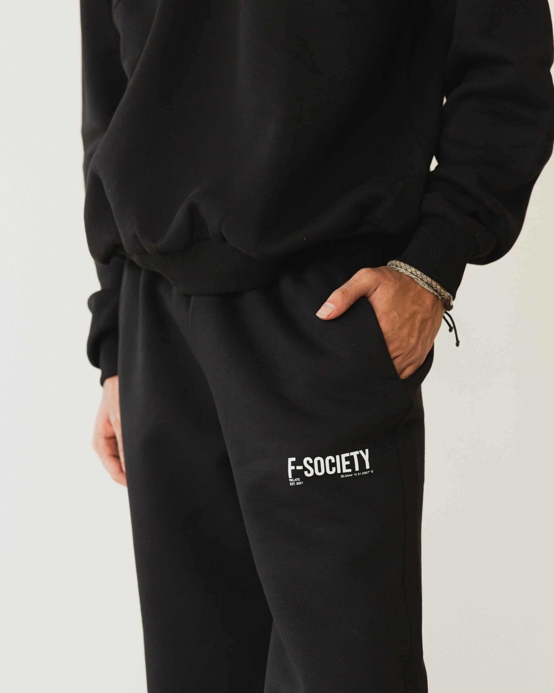 Black Straight Leg Sweatpants