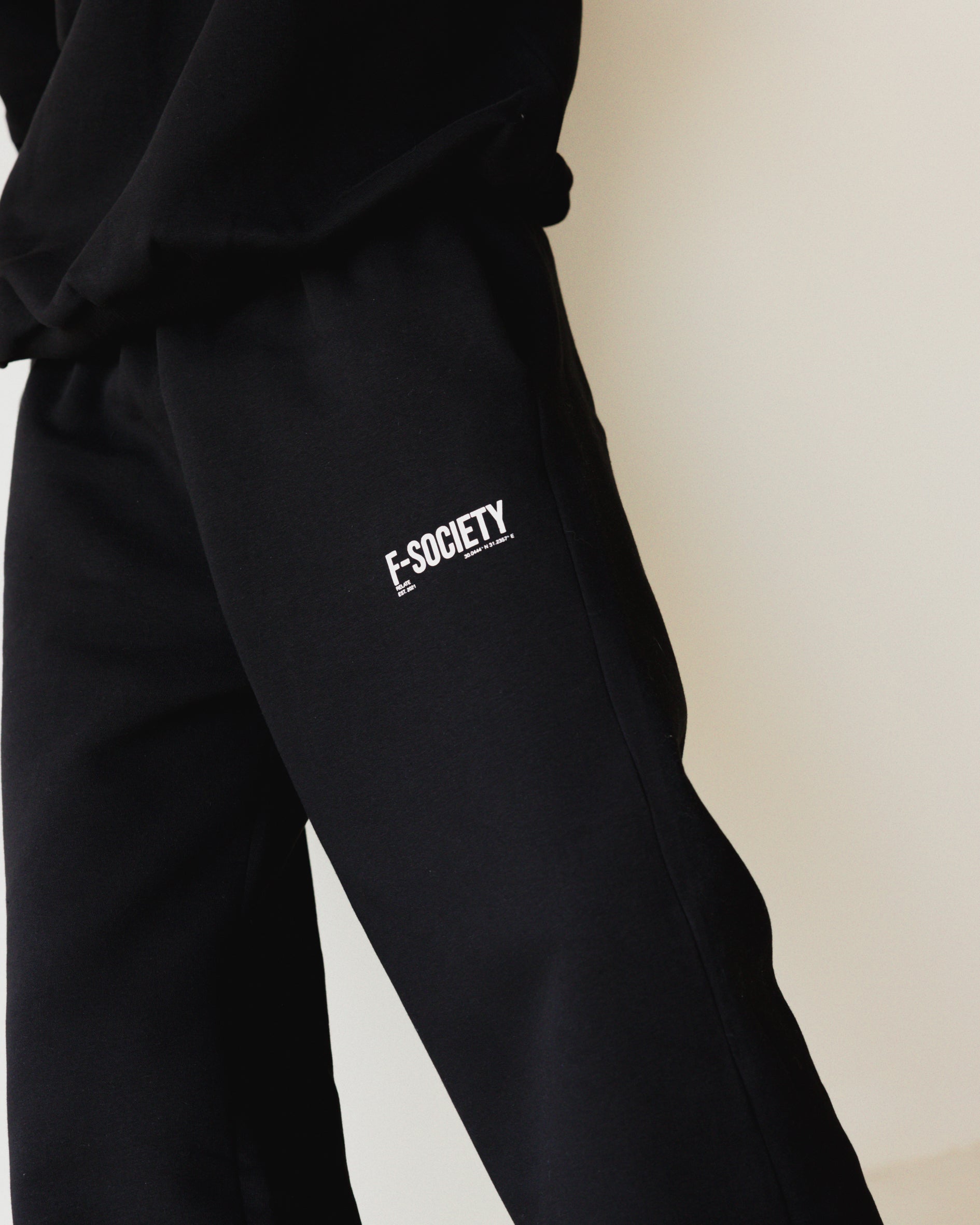 Black Straight Leg Sweatpants
