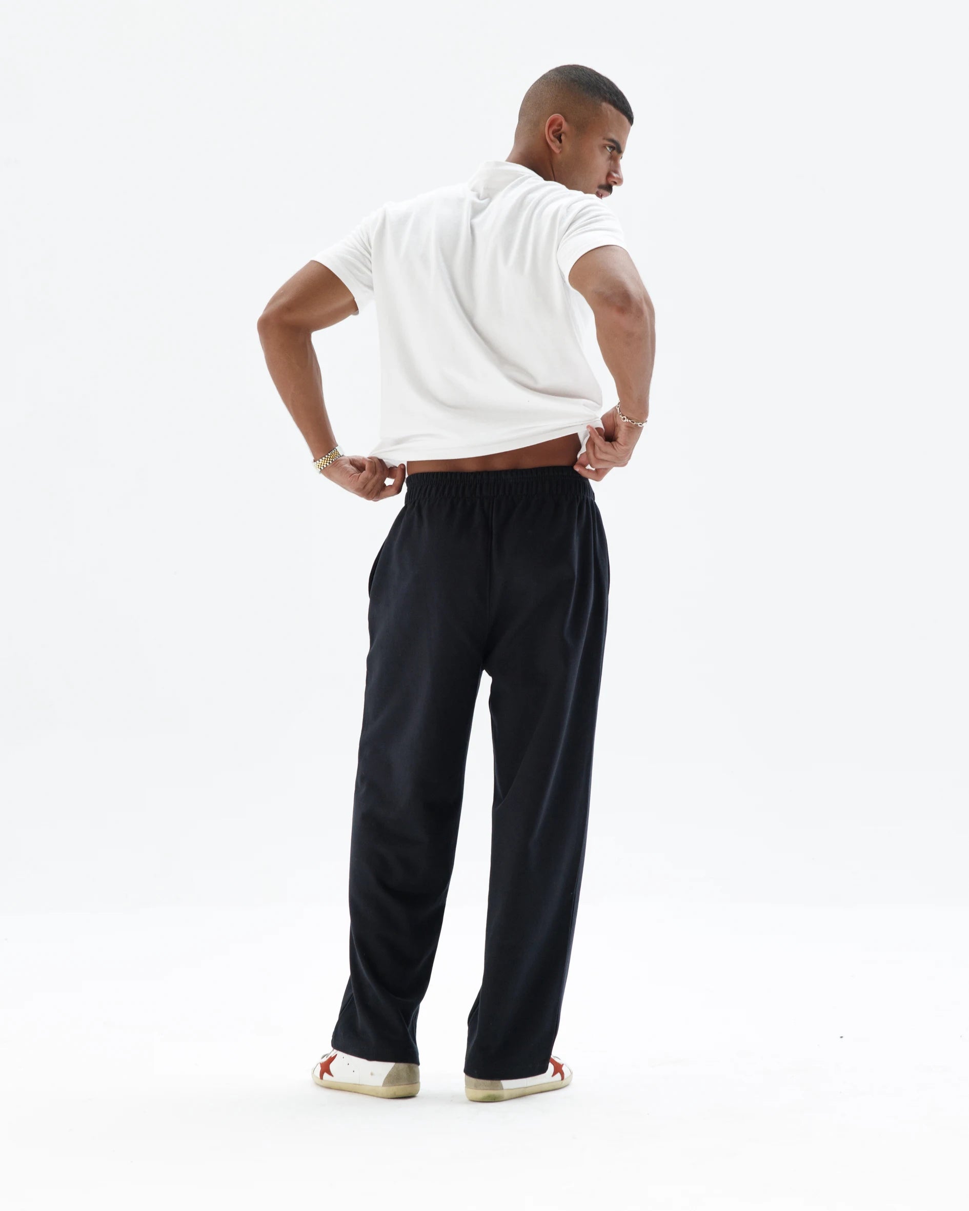 Black Straight Sweatpants