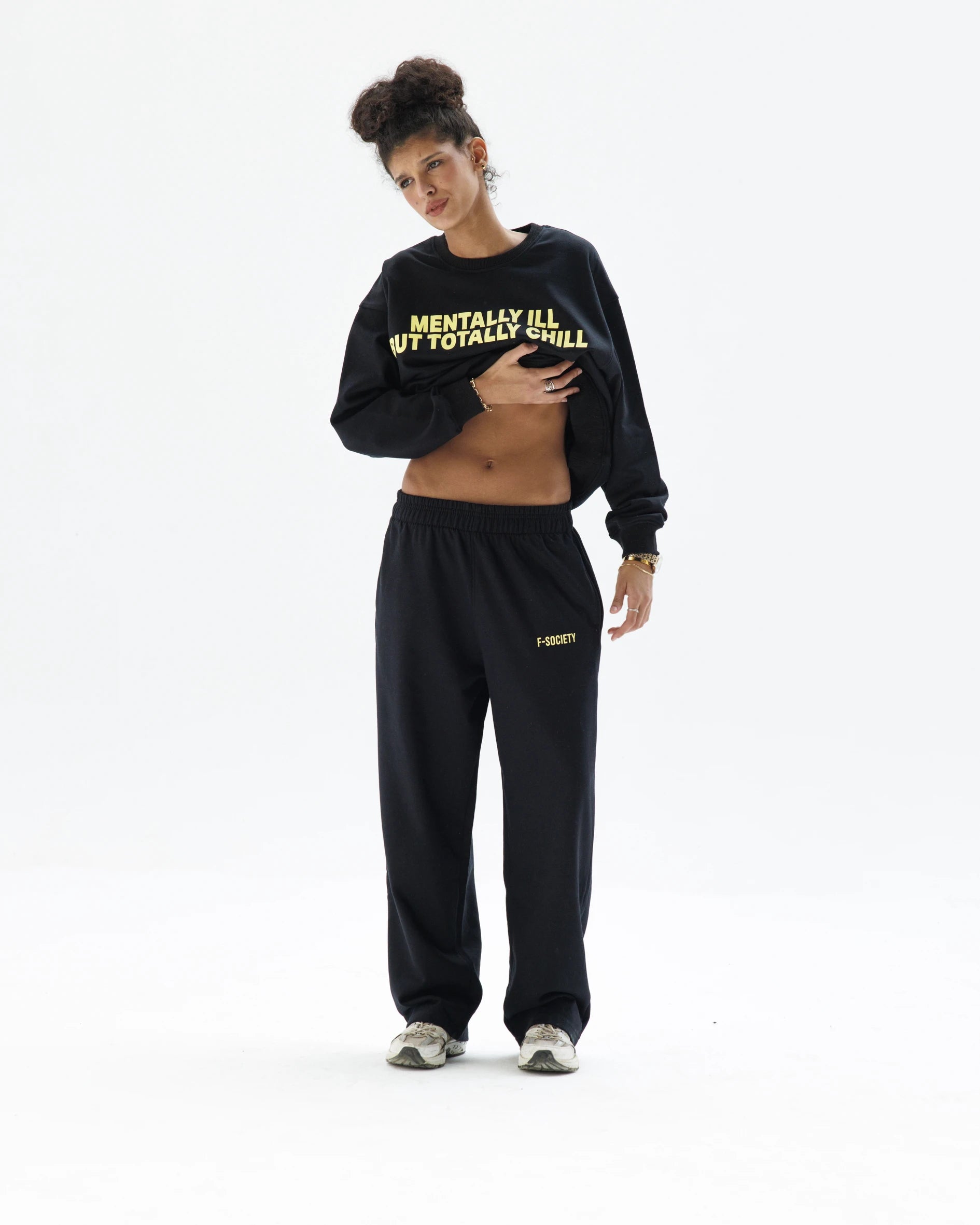 Black Straight Sweatpants