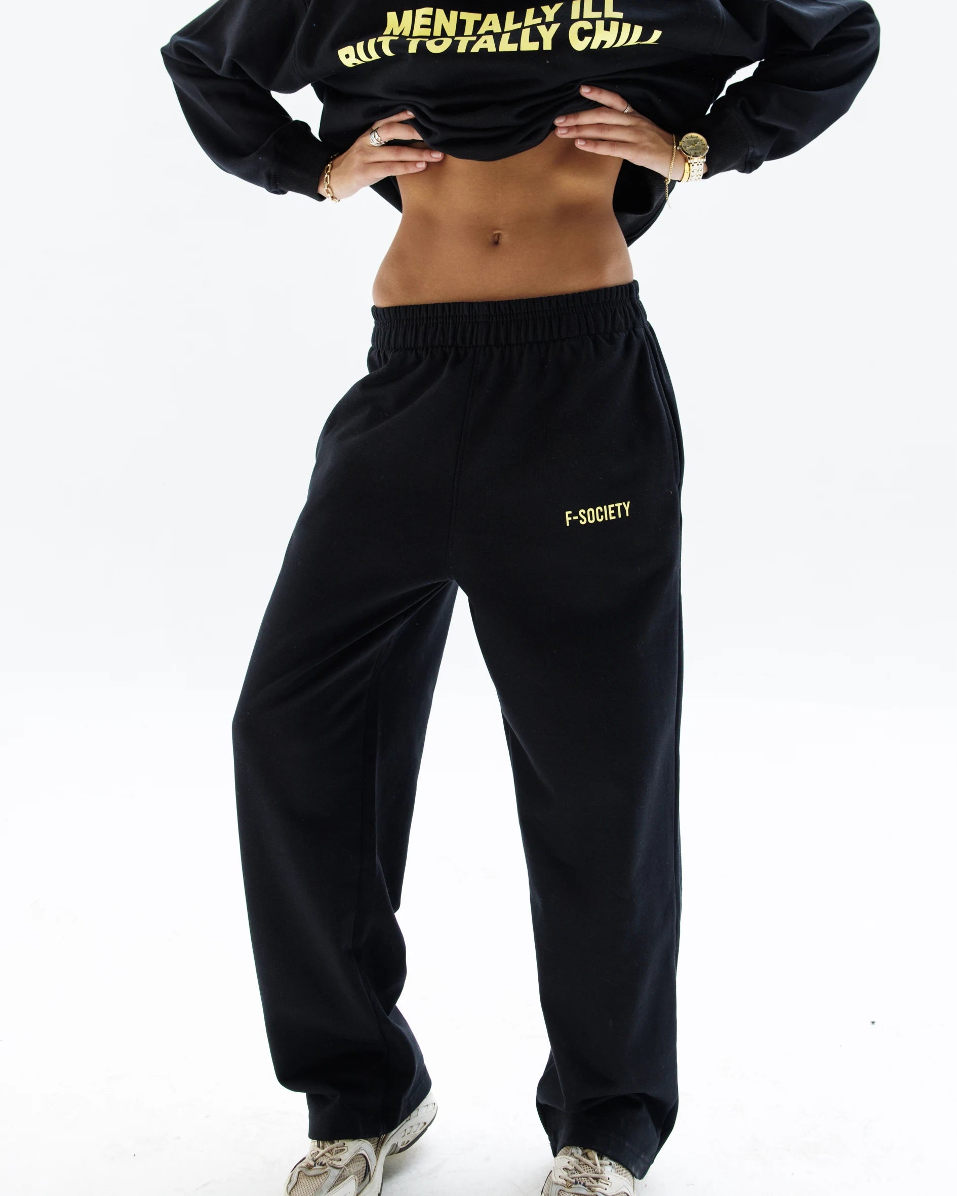 Black Straight Sweatpants