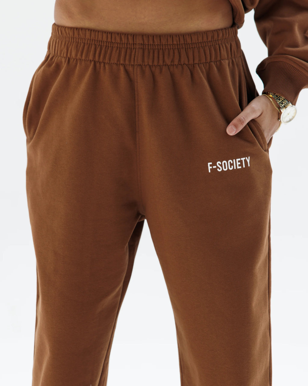 Brown Straight Sweatpants