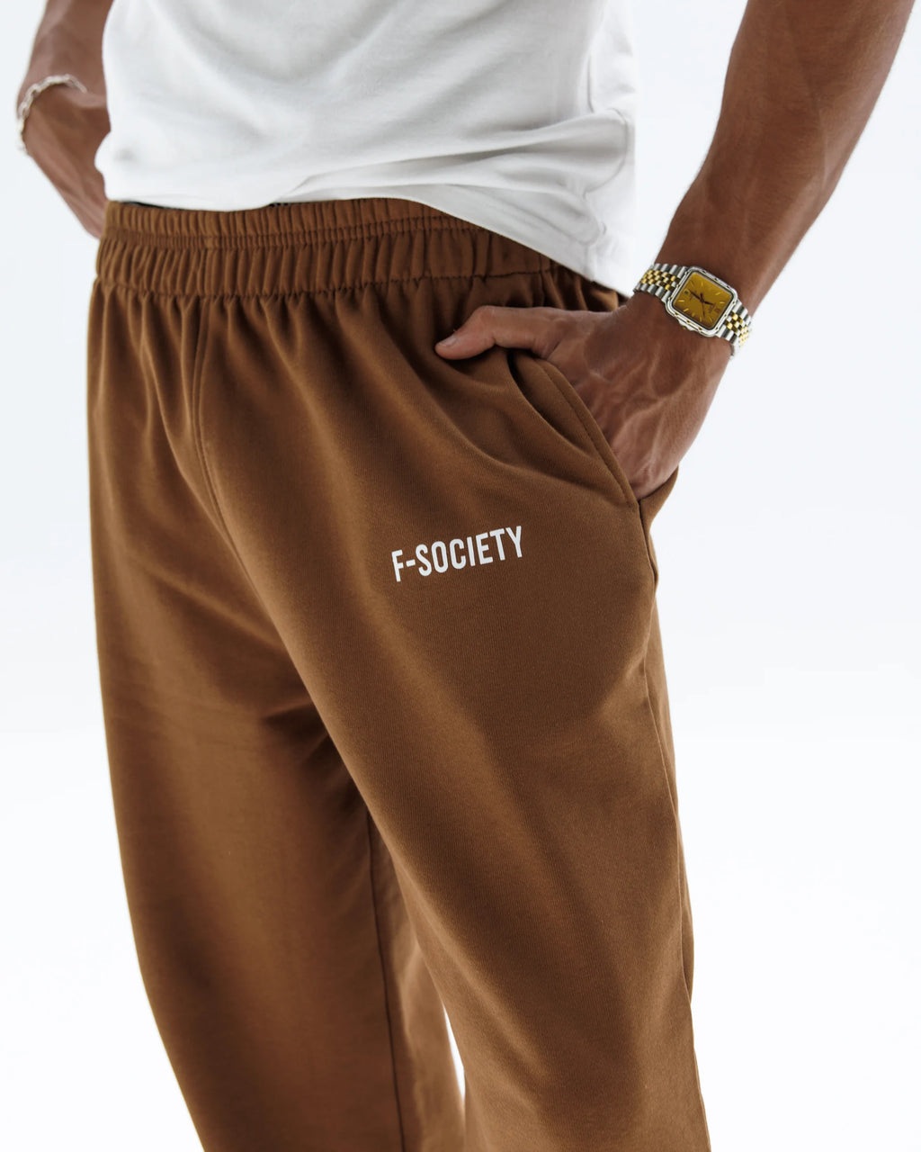 Brown Straight Sweatpants