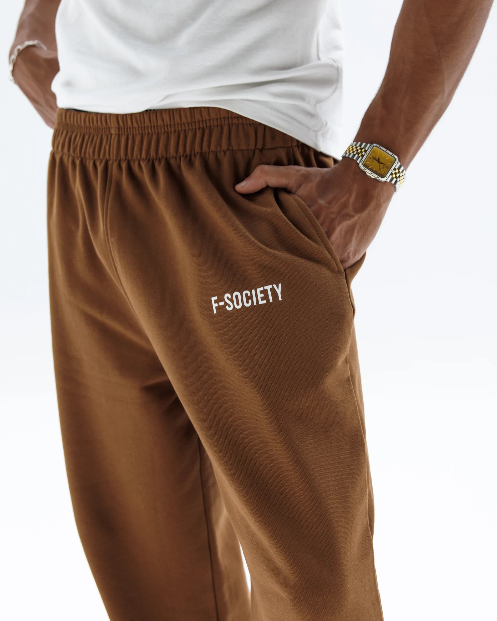 Brown Straight Sweatpants