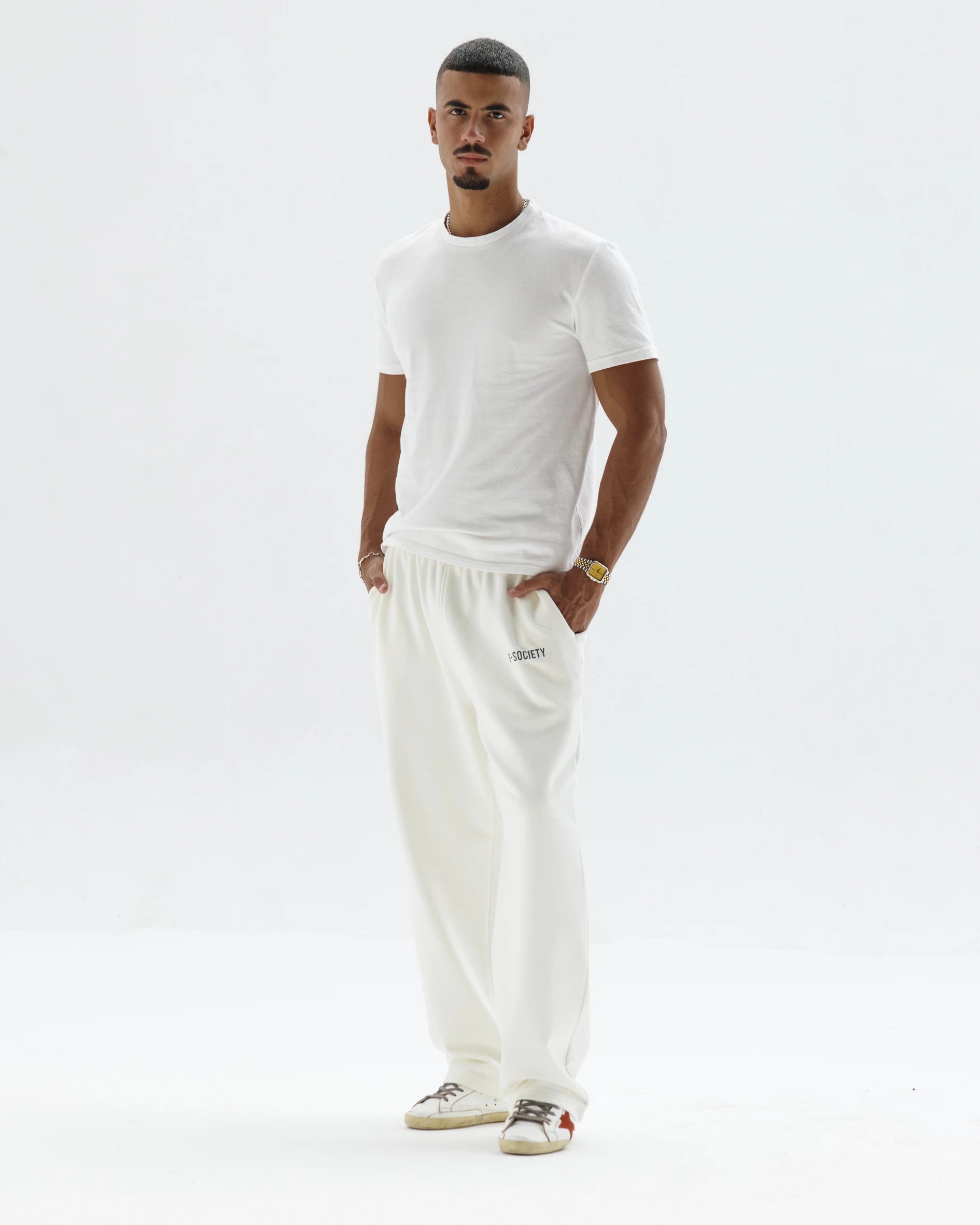 White Straight Sweatpants