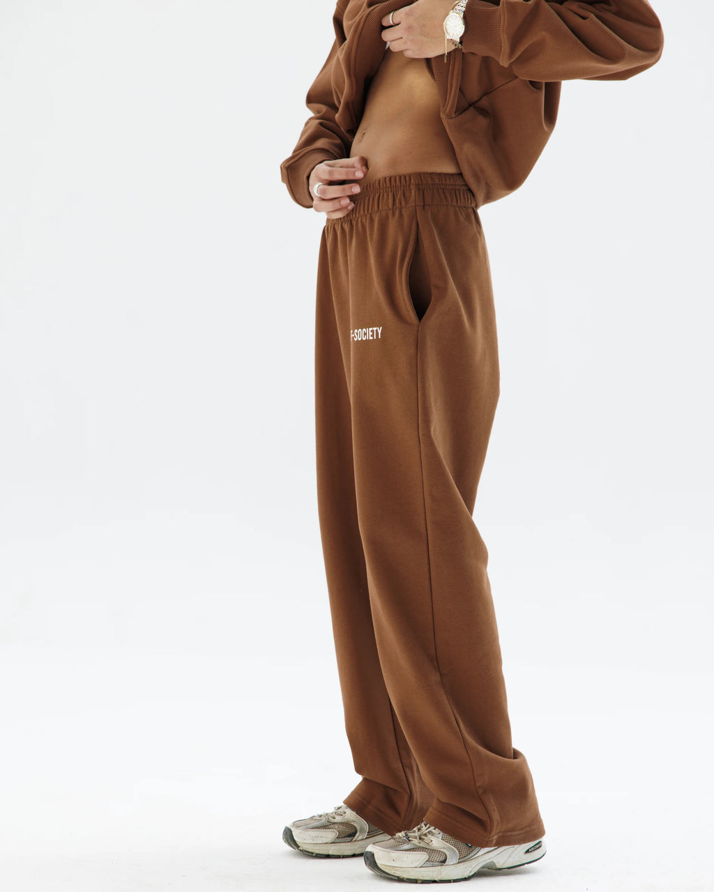 Brown Straight Sweatpants