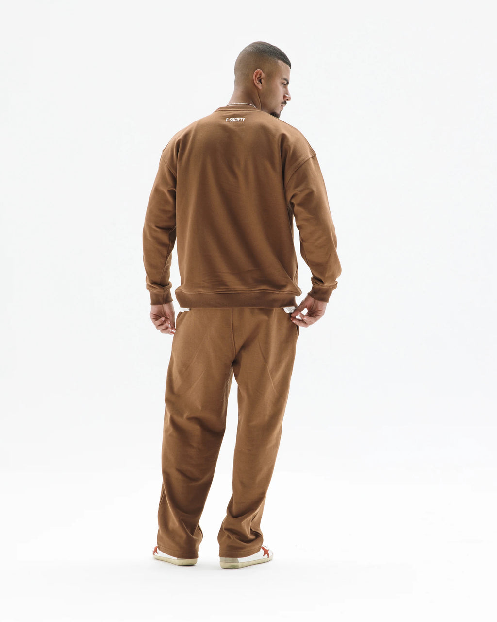 Brown Straight Sweatpants