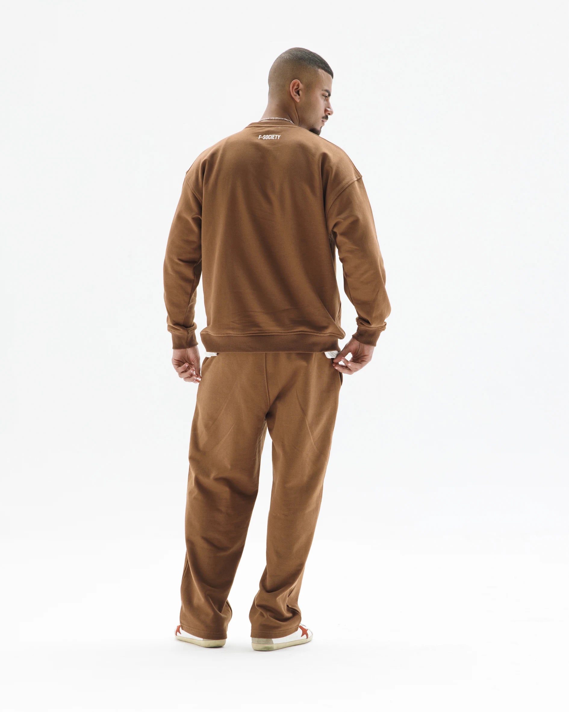 Brown Straight Sweatpants