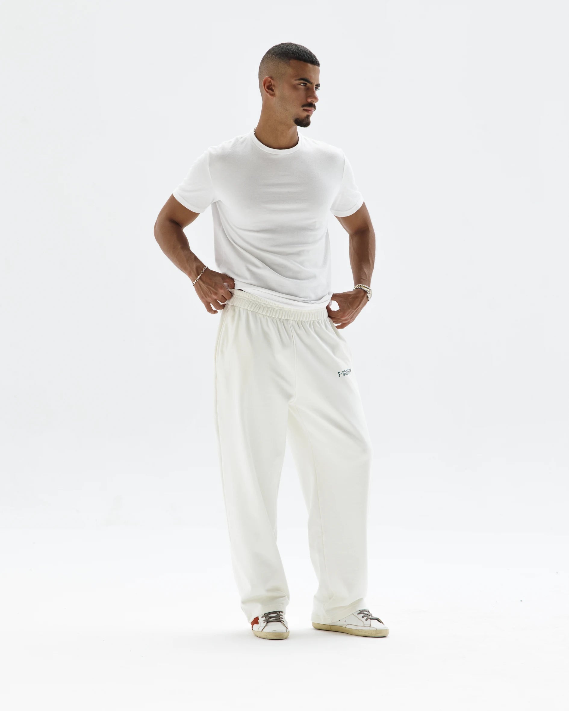 White Straight Sweatpants