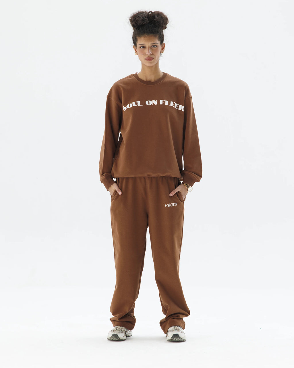 Brown Straight Sweatpants